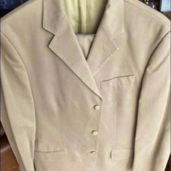 Men’s Italian cotton Khaki suit 42R - Picture 1 of 9